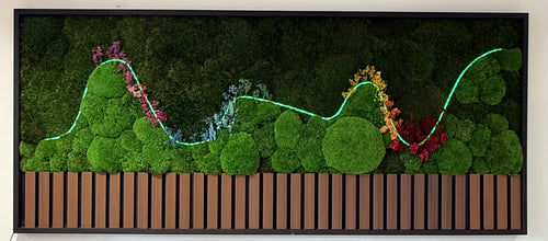 Nature, Light & Movement™ – Custom Preserved Moss Wall Art with LED Lighting