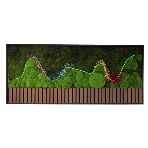 Nature, Light & Movement™ – Custom Preserved Moss Wall Art with LED Lighting