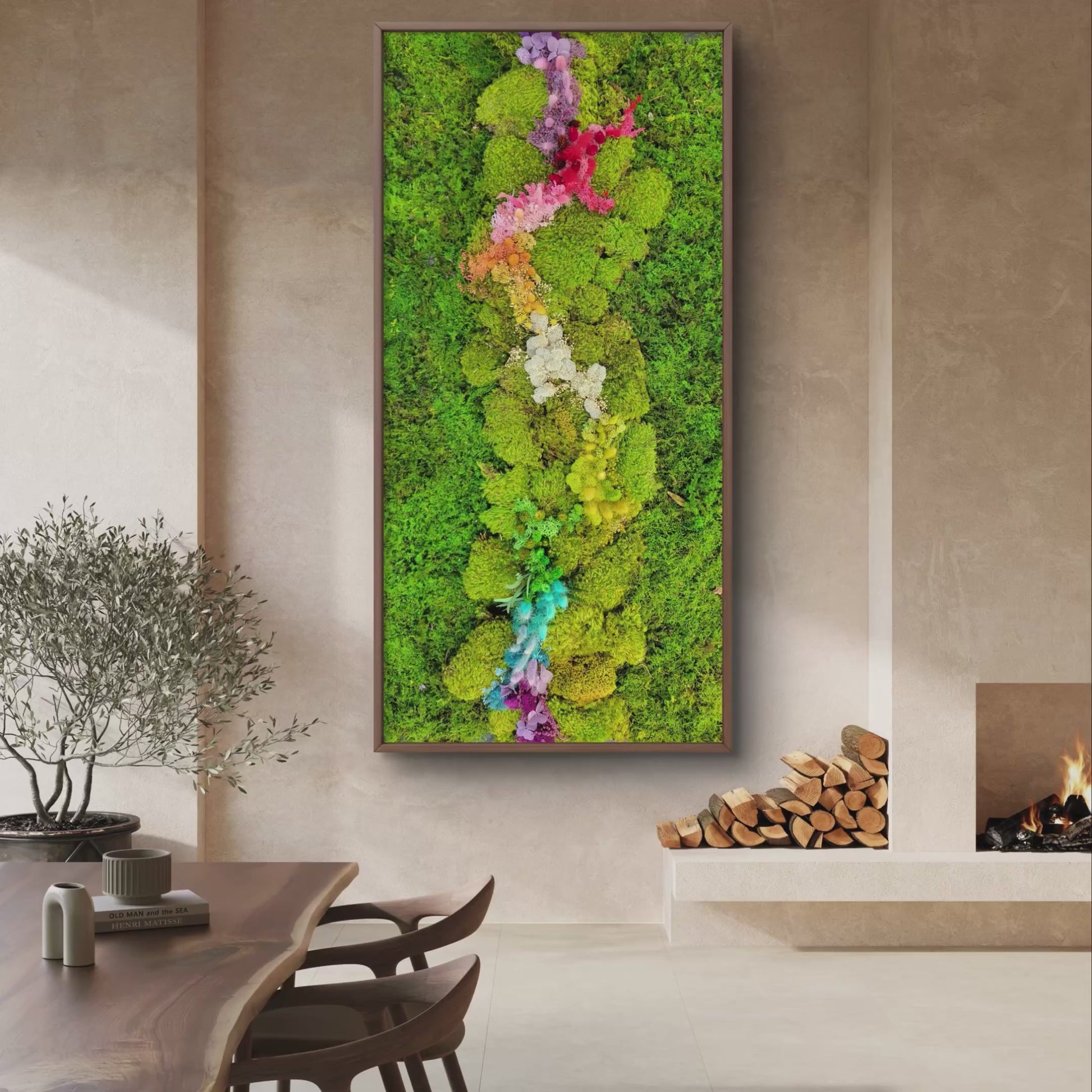 Video gallery of sustainable preserved moss wall designs for homes and offices