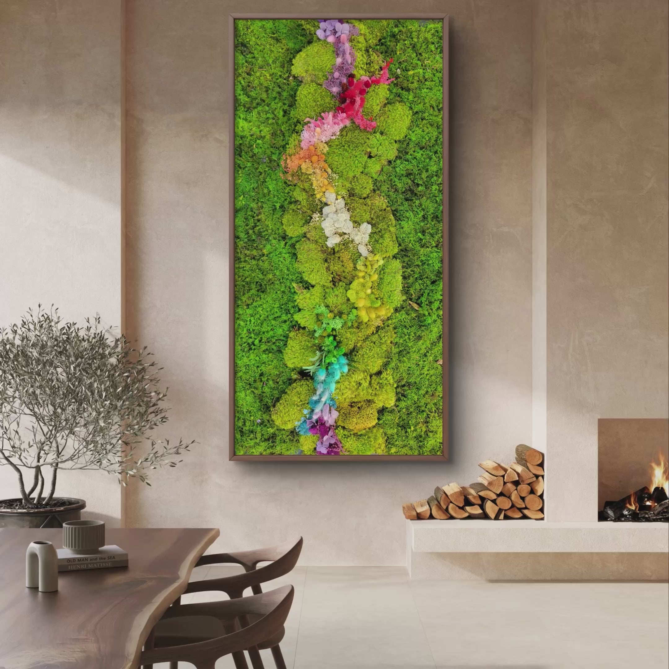 Video gallery of sustainable preserved moss wall designs for homes and offices